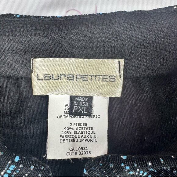 Laura petites sparkly cardigan top Elegant Black and Blue Pinstripe Blazer - Picture 5 of 7